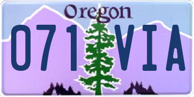 OR license plate 071VIA