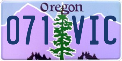 OR license plate 071VIC