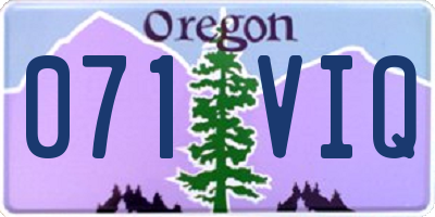 OR license plate 071VIQ