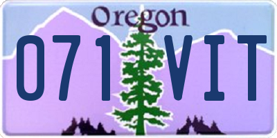 OR license plate 071VIT