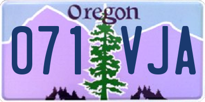 OR license plate 071VJA