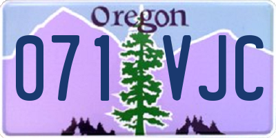 OR license plate 071VJC