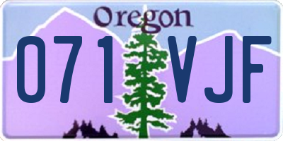 OR license plate 071VJF