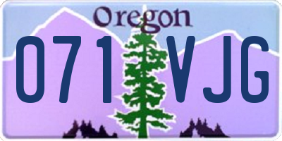 OR license plate 071VJG