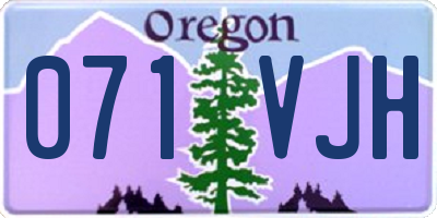 OR license plate 071VJH