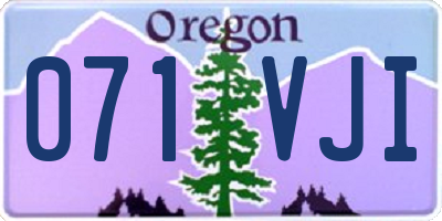 OR license plate 071VJI