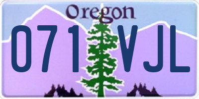 OR license plate 071VJL
