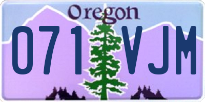 OR license plate 071VJM