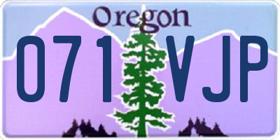 OR license plate 071VJP