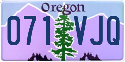 OR license plate 071VJQ