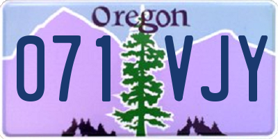 OR license plate 071VJY
