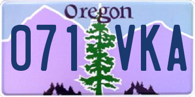 OR license plate 071VKA