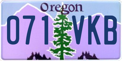 OR license plate 071VKB