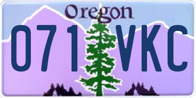 OR license plate 071VKC