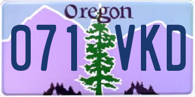 OR license plate 071VKD