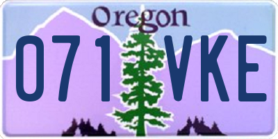 OR license plate 071VKE