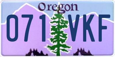 OR license plate 071VKF