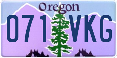 OR license plate 071VKG