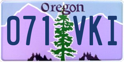 OR license plate 071VKI
