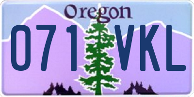OR license plate 071VKL