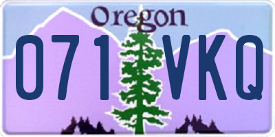 OR license plate 071VKQ