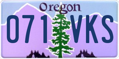 OR license plate 071VKS