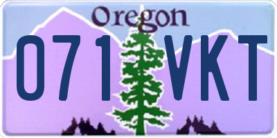 OR license plate 071VKT