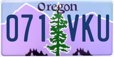 OR license plate 071VKU