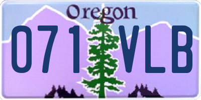 OR license plate 071VLB