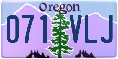 OR license plate 071VLJ