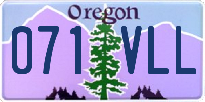 OR license plate 071VLL