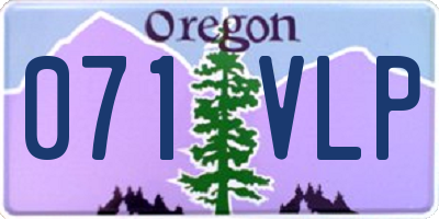 OR license plate 071VLP