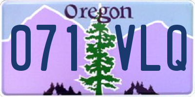 OR license plate 071VLQ