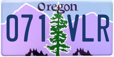 OR license plate 071VLR