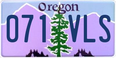 OR license plate 071VLS