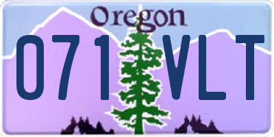 OR license plate 071VLT