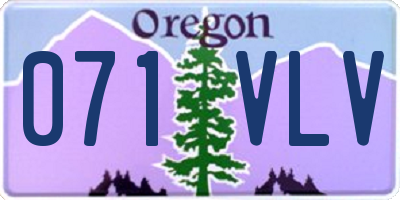 OR license plate 071VLV