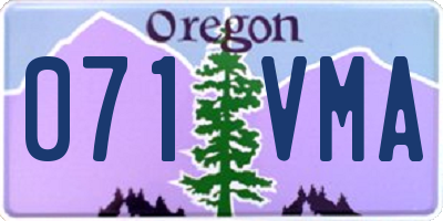 OR license plate 071VMA