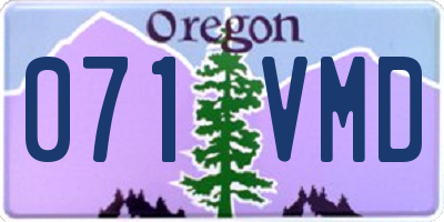 OR license plate 071VMD