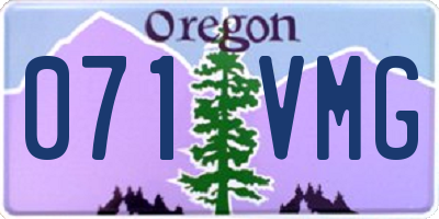 OR license plate 071VMG