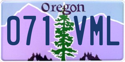 OR license plate 071VML