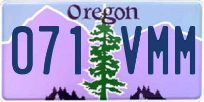 OR license plate 071VMM