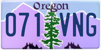 OR license plate 071VNG