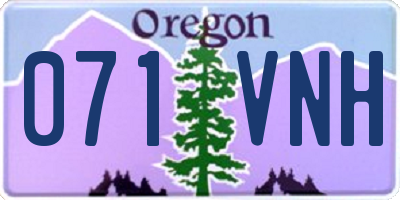 OR license plate 071VNH
