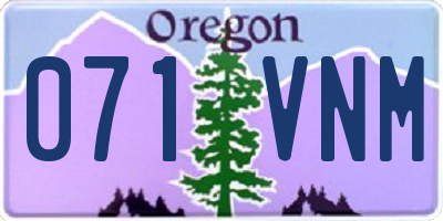 OR license plate 071VNM