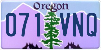 OR license plate 071VNQ