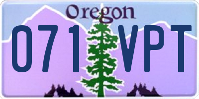 OR license plate 071VPT