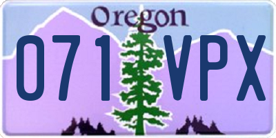 OR license plate 071VPX