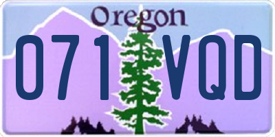 OR license plate 071VQD