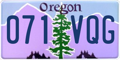 OR license plate 071VQG